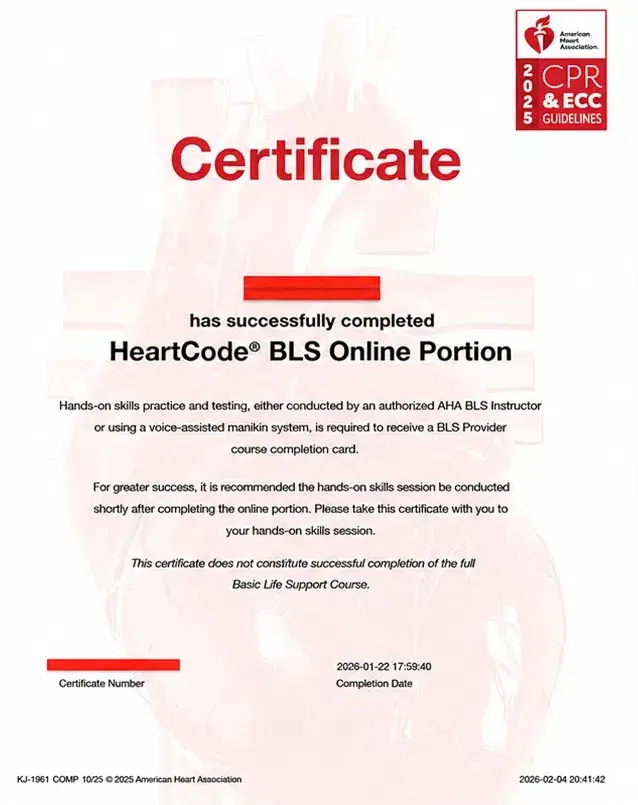 AHA-skills-only-courses- certificate